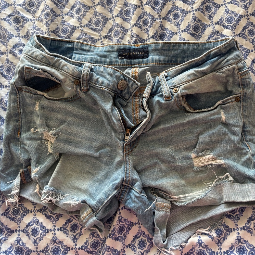 Light Blue Denim shorts Aeropostale